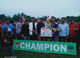 Tutup Turnamen Bola Kaki Tibawan Cup I, Berikut Pesan Wabup Rohul