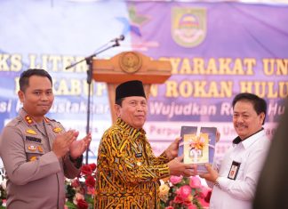 Gedung Layanan Perpustakaan Rohul Diresmikan, Bupati Sukiman : Membaca Untuk Mencerdaskan Bangsa
