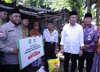 Bupati dan Wabup Dampingi Gubri Safari, Serahkan RLH Hingga Bantuan Bagi Fakir Miskin