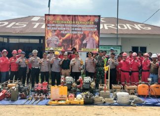 Siaga Karhutla, Kapolres Rohul Pimpin Apel Bersama di Bonai Darussalam