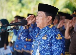 Bupati Sukiman Pimpin Upacara Hari Pendidikan Nasional