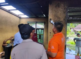 Ditinggal Ke Kebun, Rumah Warga di Rohul Ludes Dilahap Si Jago Merah