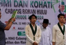 Hadiri Pelantikan Pengurus HMI, Ini Pesan Bupati Rohul