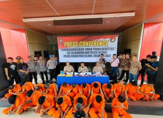 19 Tersangka TP Narkoba Berhasil Diamankan Polres Rohul
