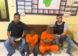‘Masuk Kandang Harimau’, Dua Pria Bawa Sabu Ditangkap Personil Polsek Kepenuhan