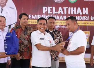 75 Pelaku Usaha Ikuti Bimtek Oleh Pemkab Rohul dan Indomaret