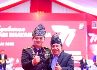 Hadiri HUT Bhayangkara Ke-77, Berikut Pesan Bupati Sukiman