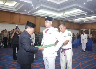 25 Paskibraka Rohul Siap Kibarkan Bendera Merah Putih