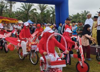 Peringati HUT RI Ke-78 Tahun, Meriahnya Car Free Day di Kecamatan Kepenuhan