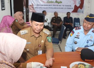 Wabup Rohul Donor Darah Pada HUT PN dan MA