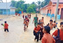 Banjir Genangi Ratusan Rumah dan Sekolah di Rohul, Siswa SD dan Paud Diliburkan