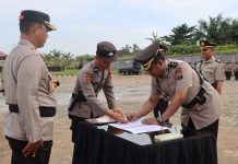 Kapolres Rohul Pimpin Sertijab Wakapolres