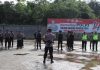 Amankan Pemilu, Personil Polres Rohul Simulasi Pengawalan Logistik