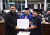 Melalui Rapat Paripurna, Dua Ranperda Disetujui Menjadi Perda