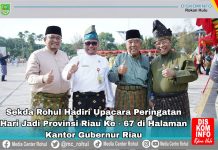 Sekda Rohul Hadiri HUT Provinsi Riau ke-67