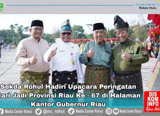 Sekda Rohul Hadiri HUT Provinsi Riau ke-67
