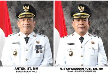 Anton – Syafaruddin Poti Dilantik Sebagai Bupati dan Wakil Bupati Rohul