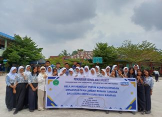 Cegah Efek Rumah Kaca, Siswa Kampar Belajar Kelola Limbah dari Dosen SPs Unilak