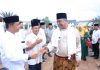 Masyarakat Sambut Kepulangan Bupati dan Wabup Rohul Pasca Retreat