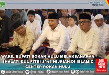 Shalat Idul Fitri, Berikut Pesan Wabup Rohul