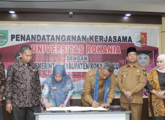 Upaya Tingkatkan SDM, Pemkab Rohul Tekan MoU dengan Universitas Rokania