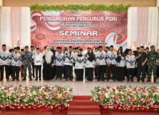 Pengukuhan Pengurus PGRI Bengkalis 2025–2030, Bupati Dorong Transformasi Pendidikan dan Kesejahteraan Guru