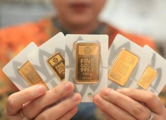 Harga Emas Antam Menjadi Rp2,428 Juta/Gram Merosot Hingga Rp 57.000