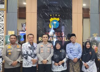 Silaturahmi PGRI Rokan Hulu Bersama Kapolres Rokan Hulu Bahas Perlindungan Guru dan Rencana MoU