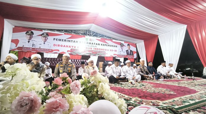 Sambut HUT RI ke-81, Ribuan Masyarakat Kepenuhan Ikuti Malam Istighosah